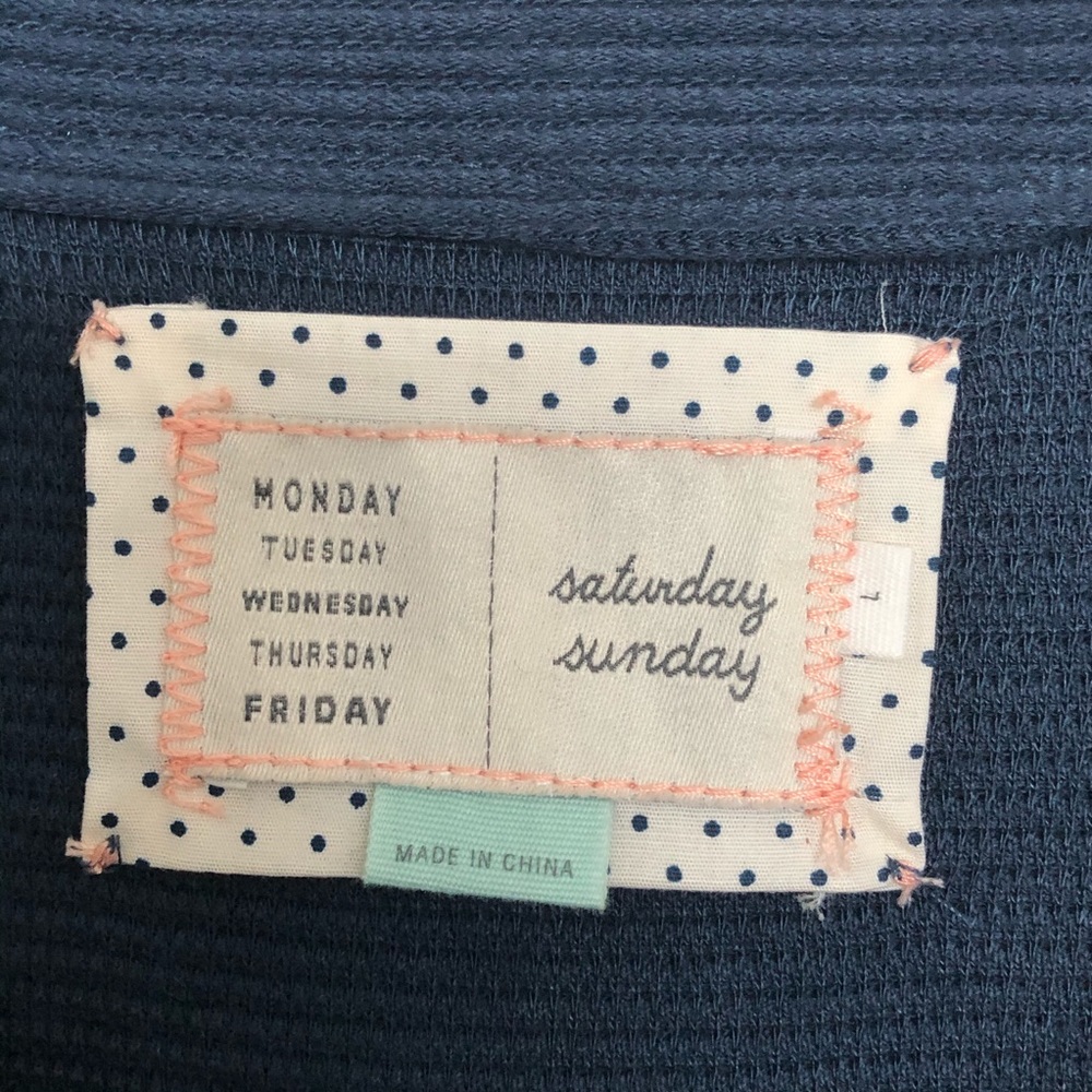 Anthropologie Saturday Sunday  Navy Cardigan - Picture 2 of 5